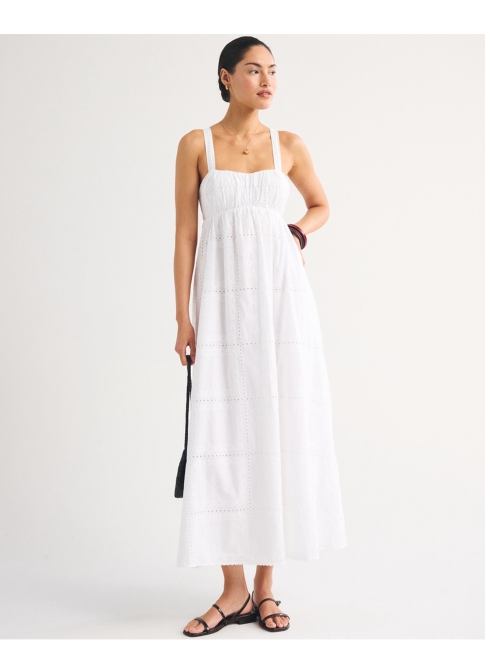 A&F Bra Free Eyelet Maxi Dress -